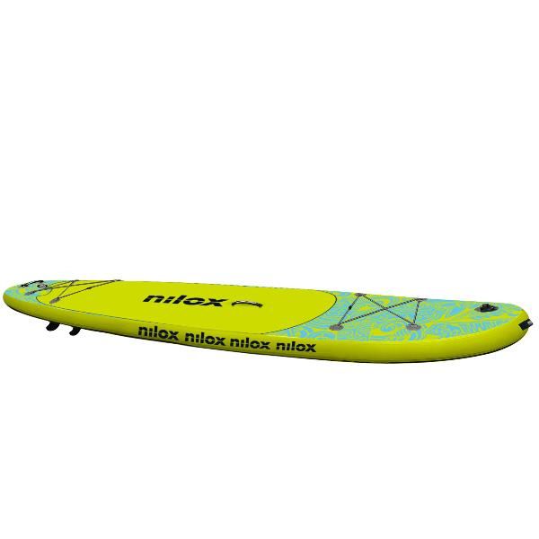 NXWTRSUP - Tabla de Paddle Surf Nilox Wai hasta 150Kg, 335x84x15cm, mochila +pala aluminio+Bomba inflado+ correa seguridad. Amarillo Lima (NXWTRSUP)