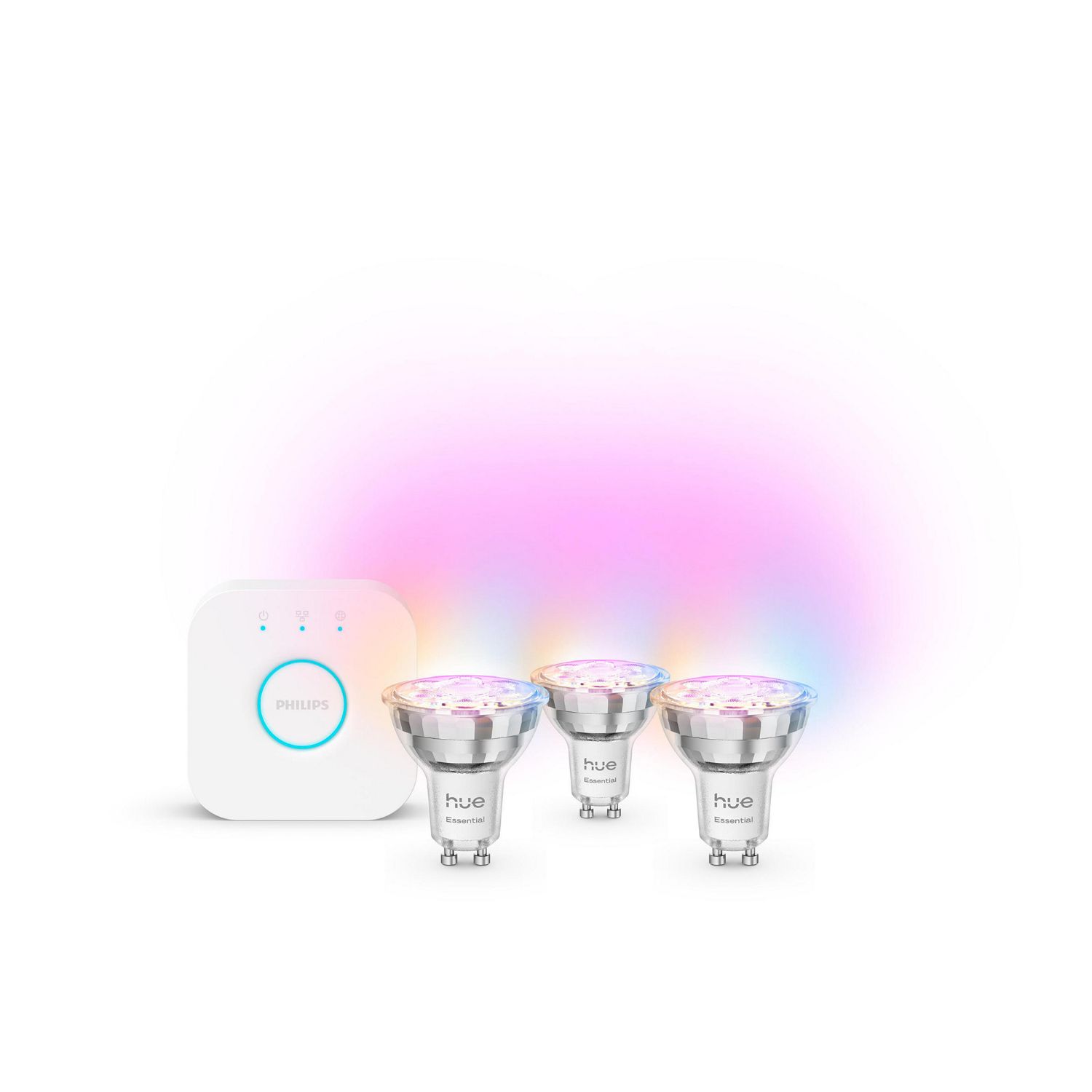 929004235707 - Kit Iluminacion Philips Hue 3xGU10 4.7W bluetooth Multicolor + 1Puente Hue.(929004235707)