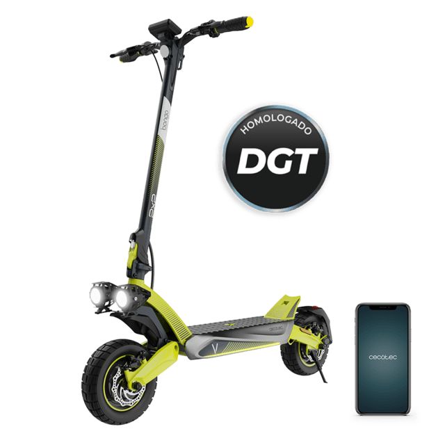 07363 - Patinete Cecotec Bongo V55 2x2 Connected, potencia combinada 1600w, doble suspensin, autonoma de hasta 55km, homologado DGT, Cumple con la normativa espaola de circulacin. con APP. (07363)