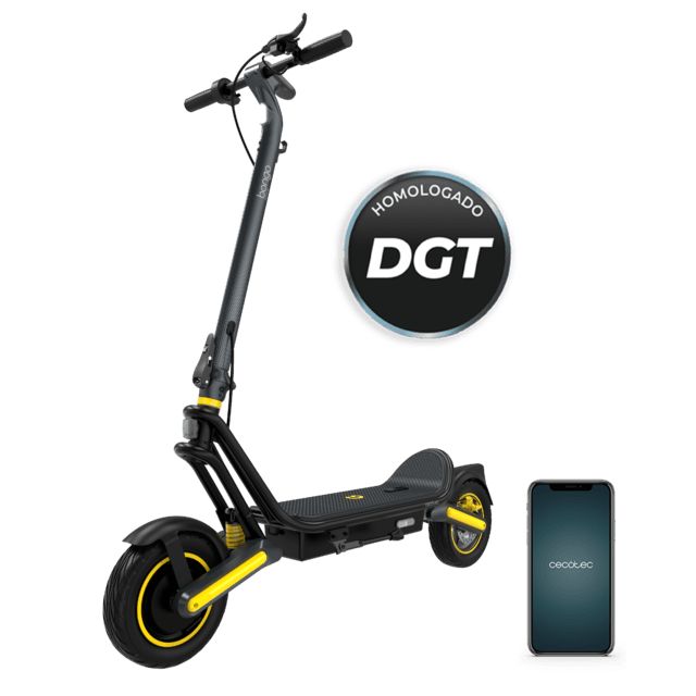 06157 - Patinete CECOTEC Bongo GS50 XXL Connected, 800W, Cumple con todos los requisitos de la normativa espaola de circulacin, homologado DGT, neumticos de 10