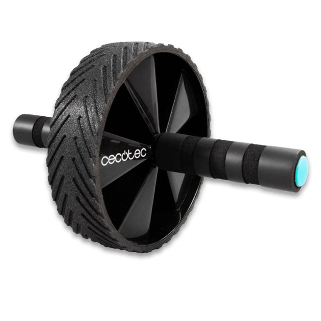 07124 - Rueda abdominal CECOTEC DrumFit AB Wheel, para ejercitar el core y los msculos abdominales. Diseada con recubrimiento exterior de goma para una mayor adherencia y estabilidad. Con agarres acolchados y antideslizantes. Incluye esterilla de goma. (07124)
