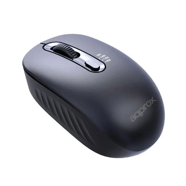 APPXM200 - Ratn APPROX ptico Wireless 1600dpi 4 Botones Negro (APPXM200)