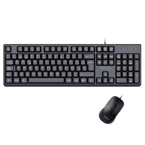 APPMX245 - Kit Teclado + Ratn APPROX 105 Teclas USB 2.0 1000dpi Cable 1.45m Negro (APPMX245)