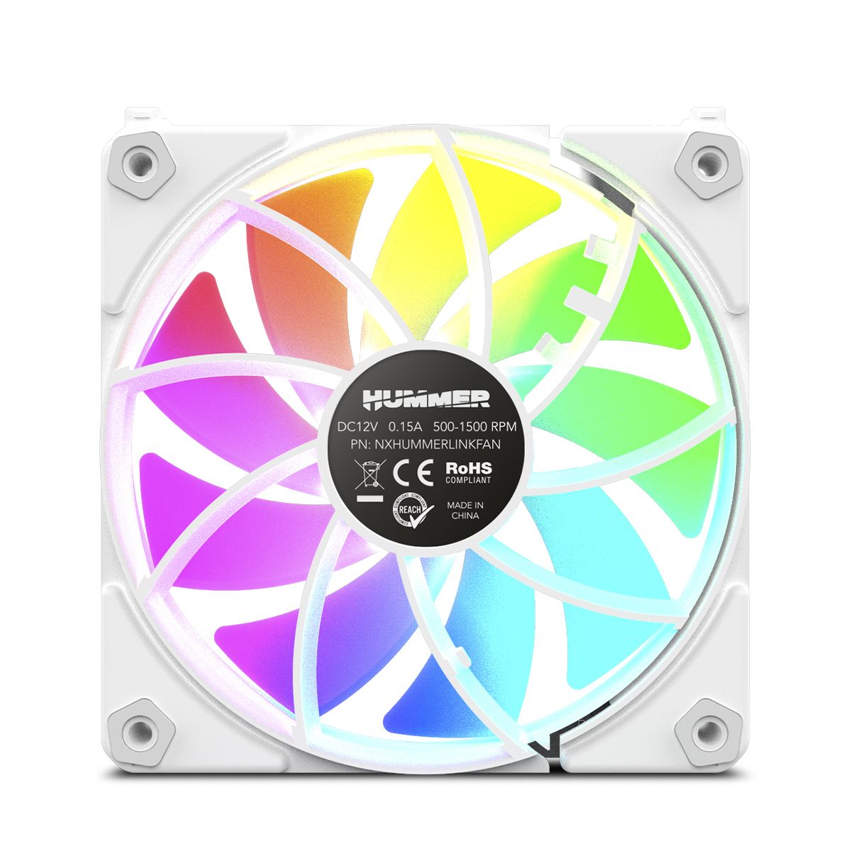 NXHUMMERELINKWH - Ventilador NOX Easy Link ARGB 120mm Blanco (NXHUMMERELINKWH)