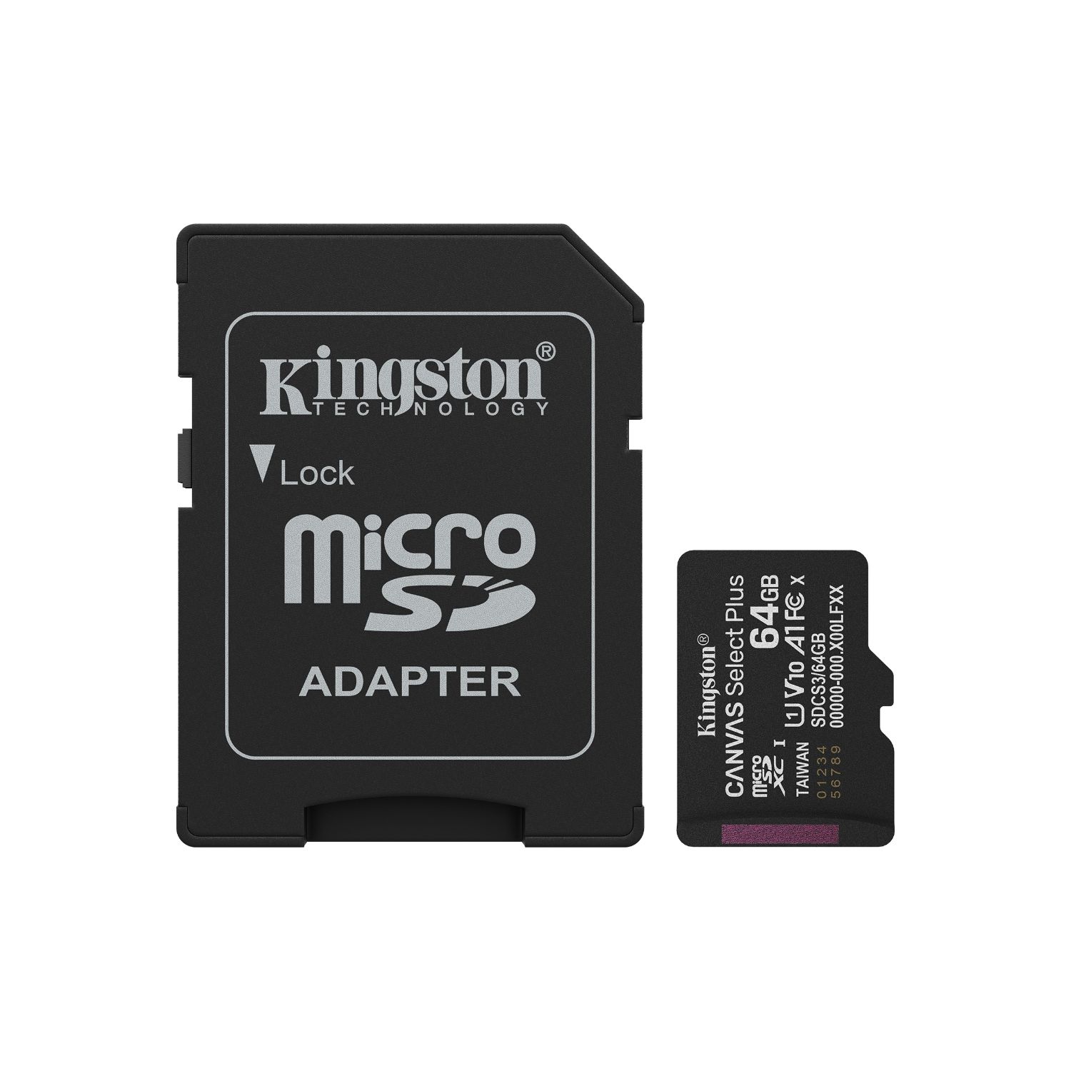 SDCS3/64GB - Kingston MicroSDXC 64Gb con Adaptador SD, Clase10, UHS-I V10 A1 150MB/s. (SDCS3/64GB)