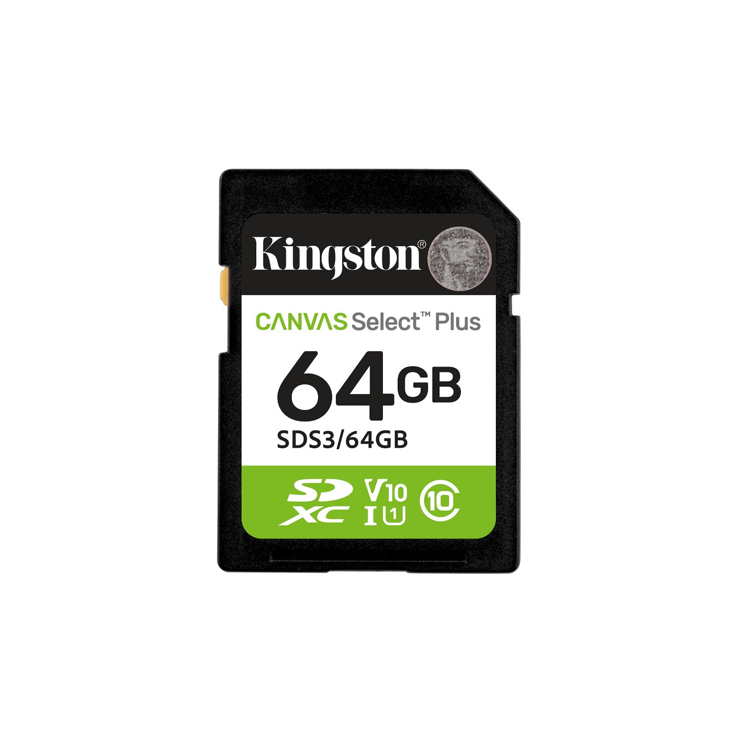 SDS3/64GB - Kingston SDXC Canvas Selec Plus Gen3 64Gb 150MB/s C10 UHS-I U1 V10 (SDS3/64GB)