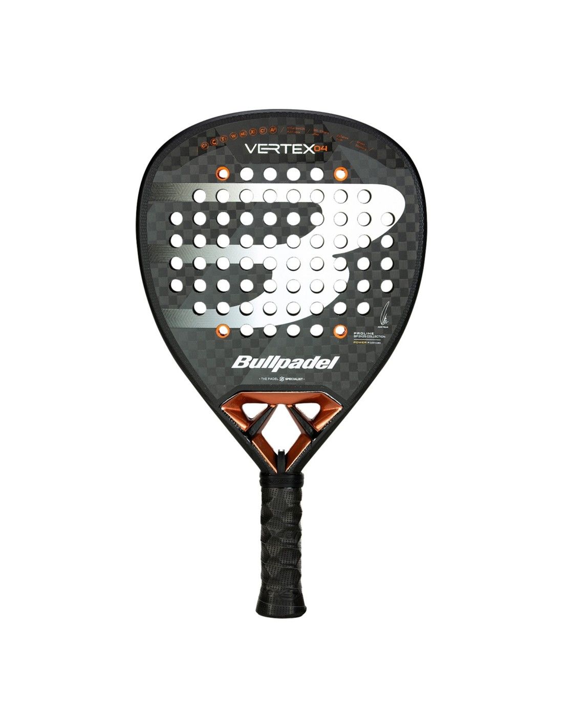 PAD VERTEX 04 25 - Pala de Pdel Bullpadel Vertex 04 2025 Negra