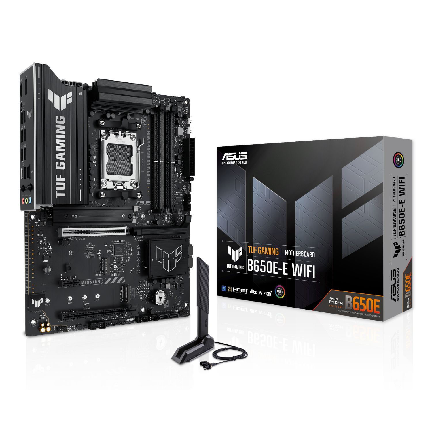 90MB1LT0-M0EAY0 - ASUS TUF GAMING B650E-E WIFI: (AM5) 4DDR5 SATA3 M.2 USB HDMI DP RJ45 7.1 ATX WiFi 6E Bluetooth 5.3 Ethernet 2.5 GbE (90MB1LT0-M0EAY0)