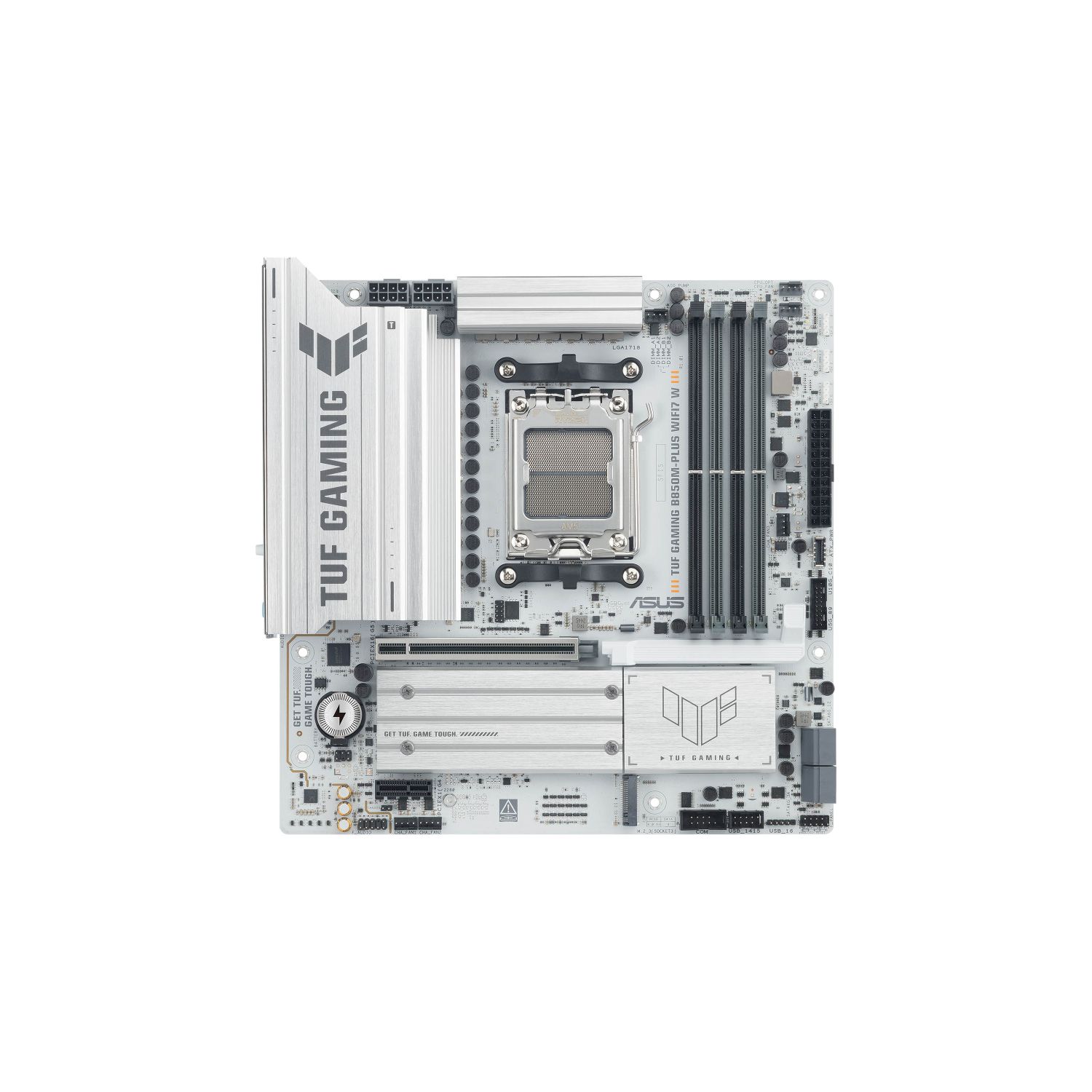 90MB1MD0-M0EAY0 - Placa base ASUS TUF GAMING B850M-PLUS WIFI7 W:(AM5) 4DDR5 SATA3 M.2 USB HDMI DP RJ45 7.1 mATX WiFi 7 Bluetooth 5.4 Ethernet 2.5 GbE (90MB1MD0-M0EAY0)