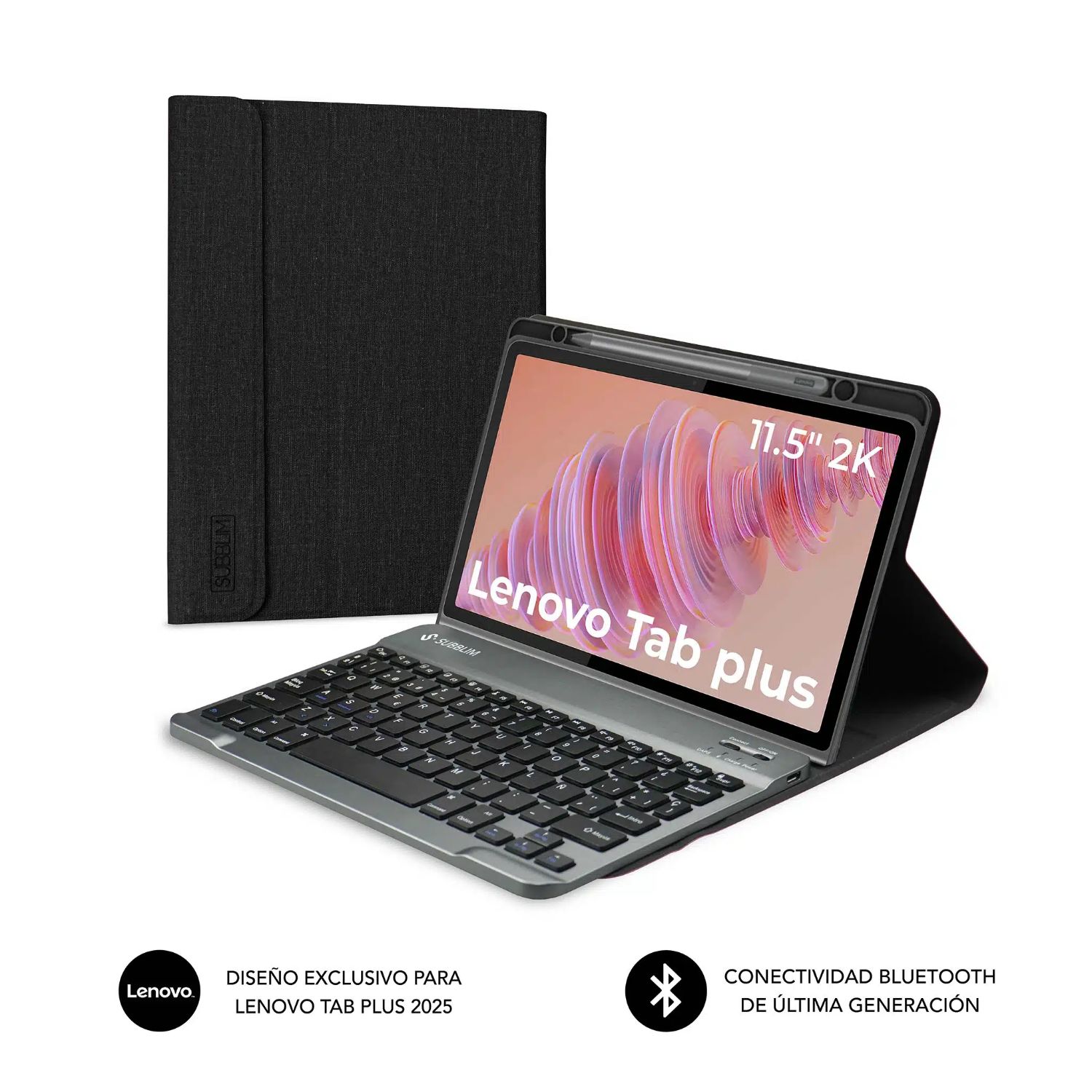 SUBKT3-BTL330 - Funda con Teclado SUBBLIM Keytab Pro BT Lenovo Tab 2025 11.5