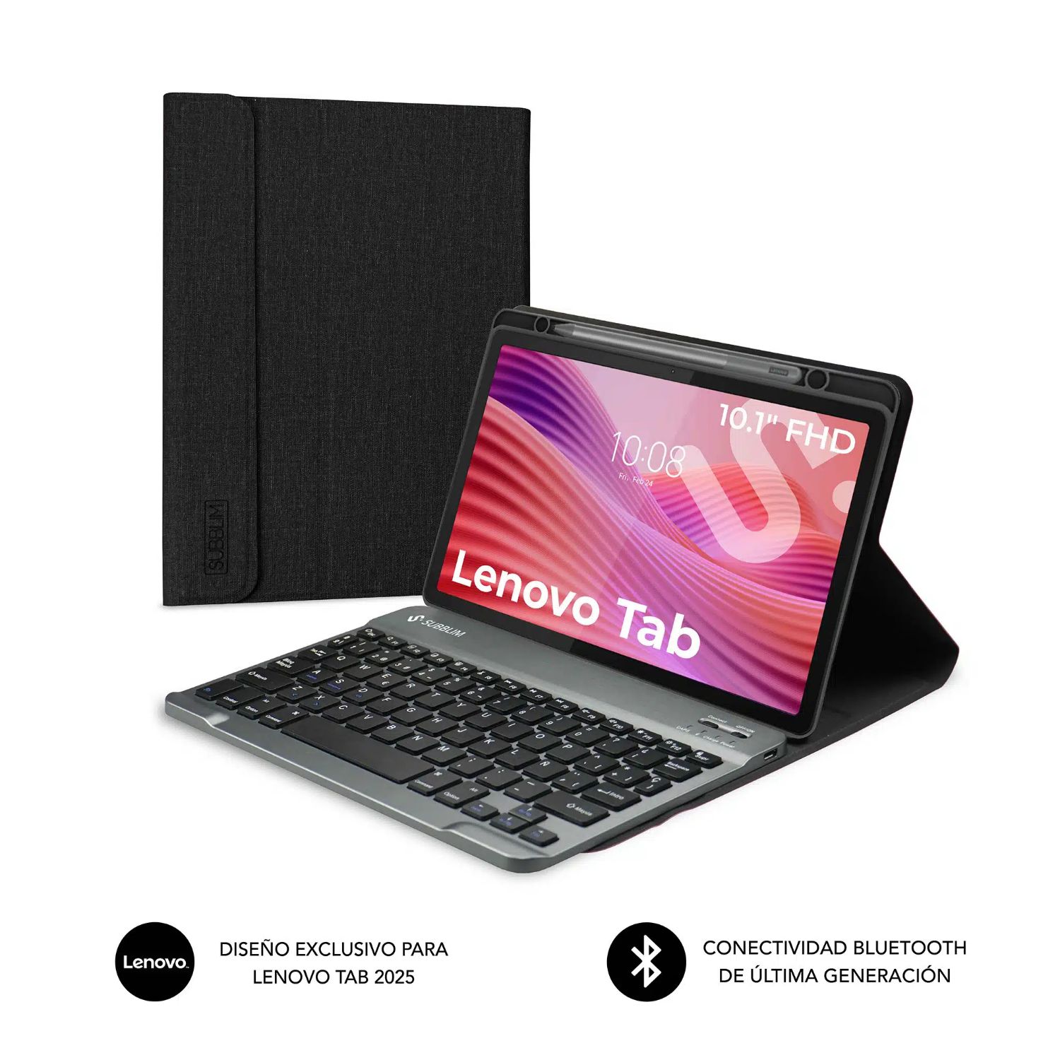 SUBKT3-BTL320 - Funda con Teclado SUBBLIM Shock Case Lenovo Tab 10.1