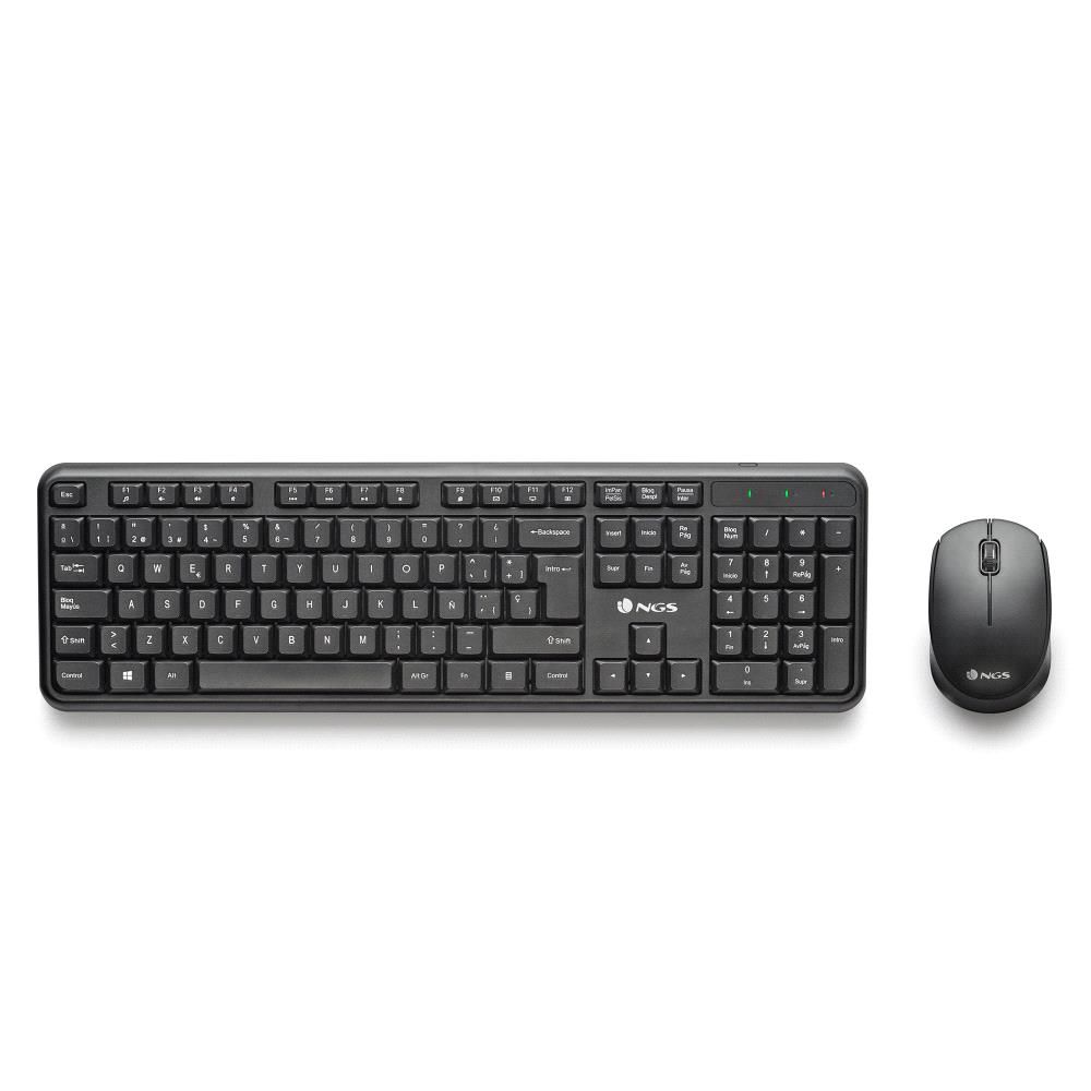 HARMONYKIT - Teclado+Ratn NGS harmony Wireless con 12 teclas multimedia, Negro.(HARMONYKIT)