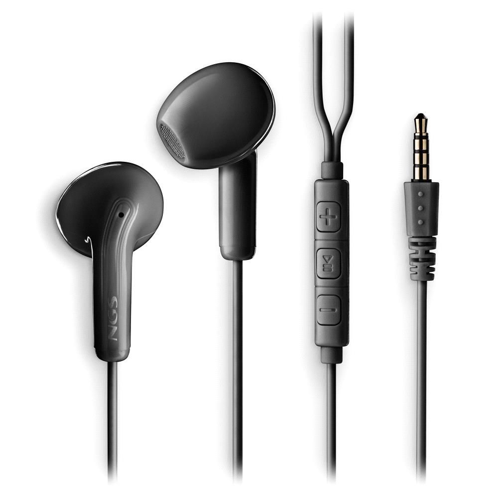 CROSSFLIPBLACK - Auriculares NGS Intraurales Jack3.5mm Negro (CROSSFLIPBLACK)