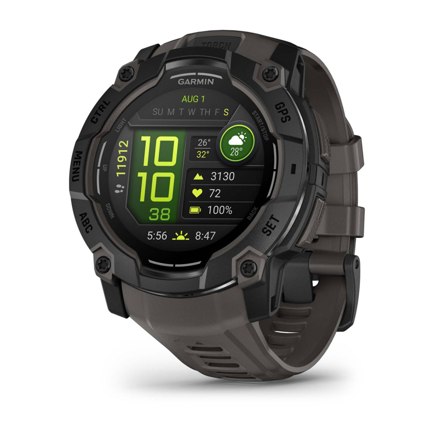 010-03020-00 - Smartwatch Garmin Instinct 3 Digital AMOLED Tctil Color 1.3? 50mm Multideporte Bluetooth GPS Negro Correa Carbn (010- 03020-00)
