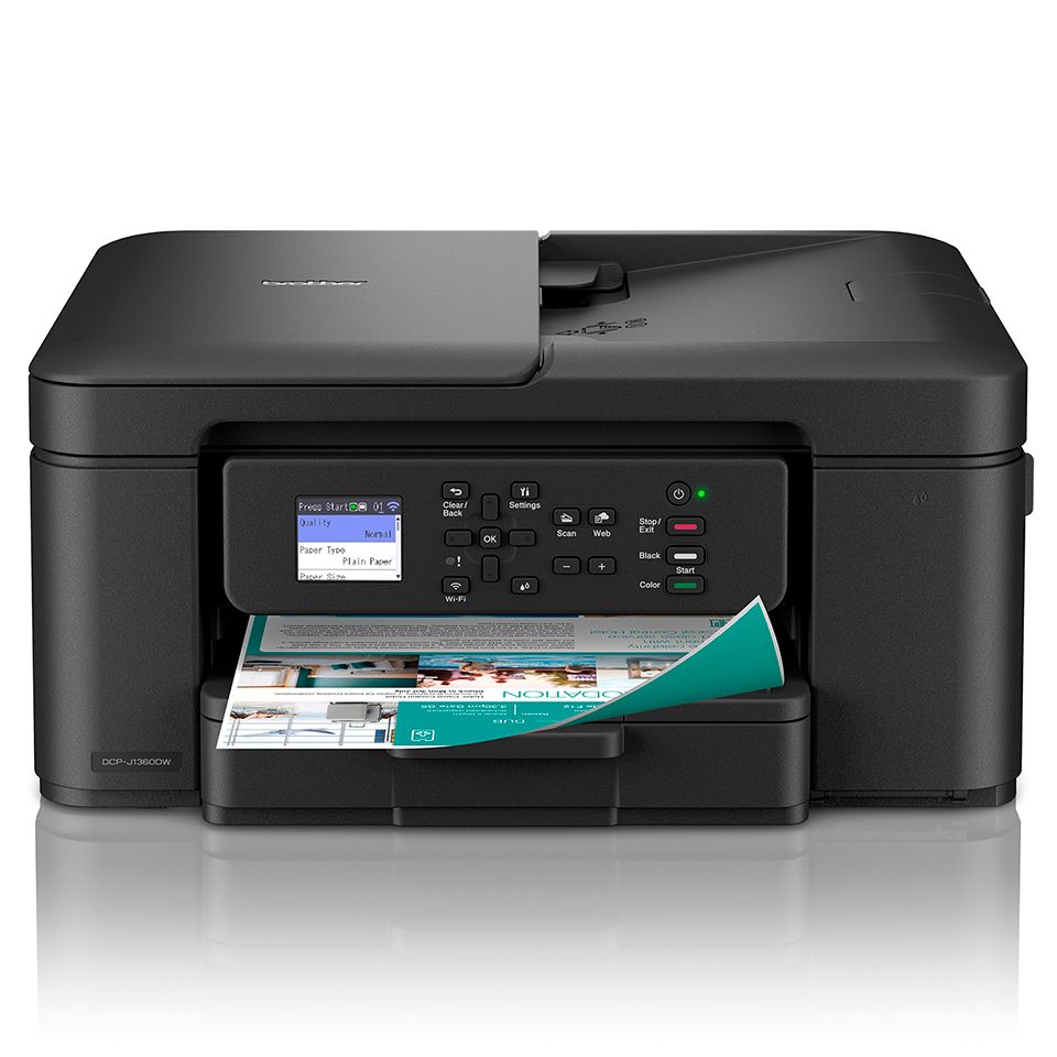 DCPJ1360DWRE1 - Impresora Multifunci�n Brother InkJet Pantalla 1.8? Color 1200x6000dpi A4 Color ADF 1xUSB 2.0 WiFi 4 D�plex Negra (DCP-J1360DW)