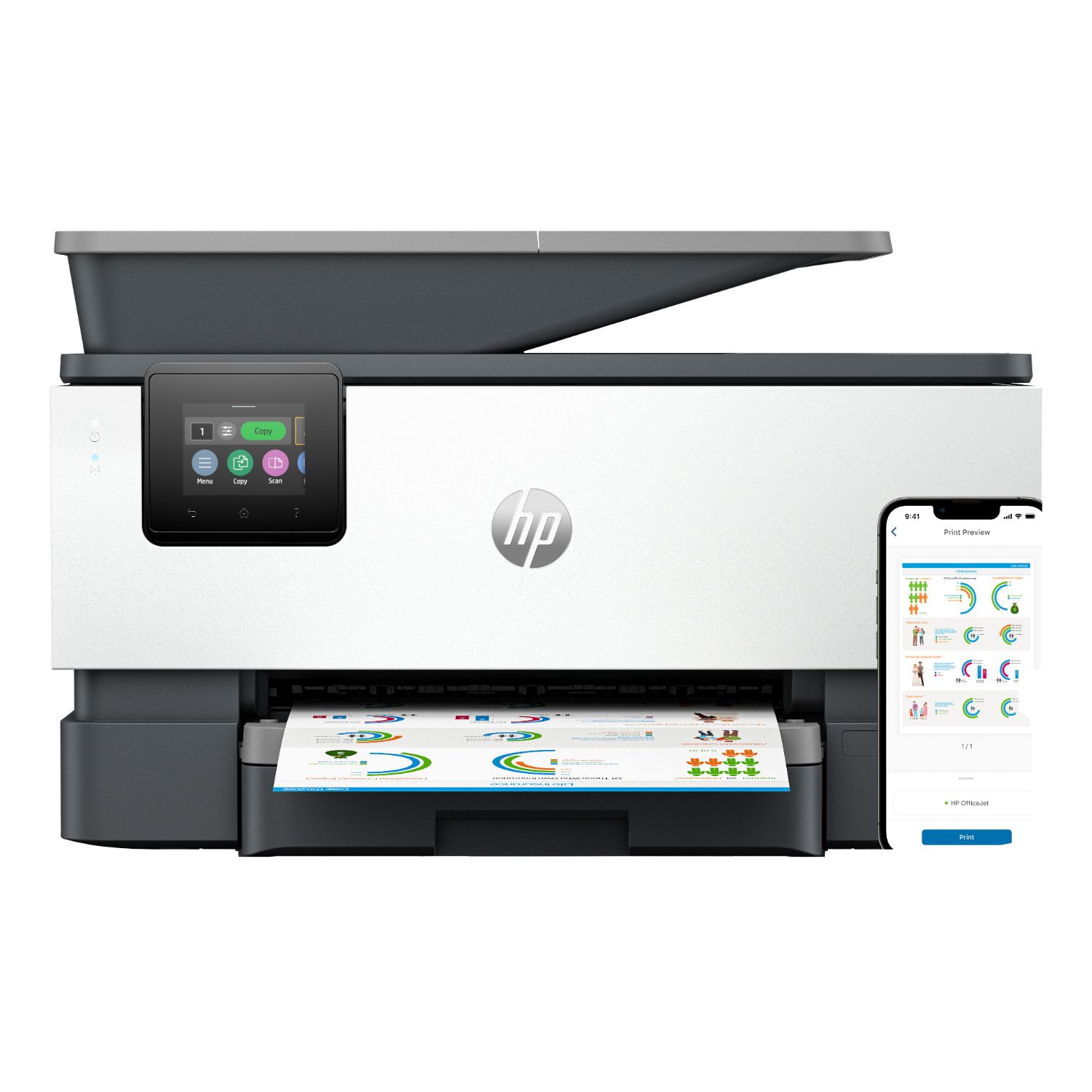 403X8B - Impresora Multifunci�n HP OfficeJet Pro 9120e Pantalla CGD 2.7? T�ctil Color 4800x1200dpi A4 Color ADF 35 Hojas USB WiFi Bluetooth Ethernet Fax D�plex Blanca/Gris (403X8B)