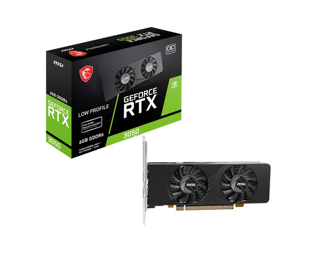 912-V812-213 - MSI RTX 3050 LP E 6G OC, NVIDIA GeForce RTX3050 DDR6 6Gb 2HDMI 1DP (912-V812-213)