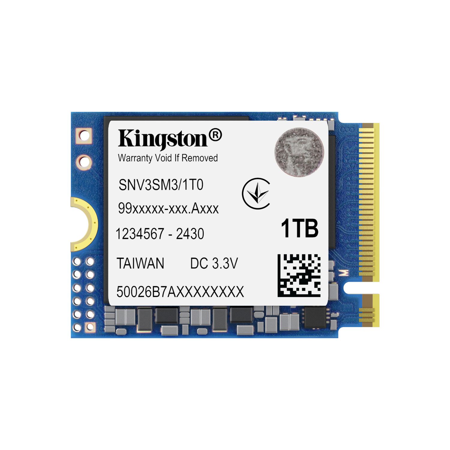 SNV3SM3/1T0 - Disco SSD Kingston 1Tb M.2 2230 NVMe PCIe 4.0 3D NAND Lectura 6000 Mb/s Escritura 4000 Mb/s PC/Consola de Juegos (SNV3SM3/1T0)