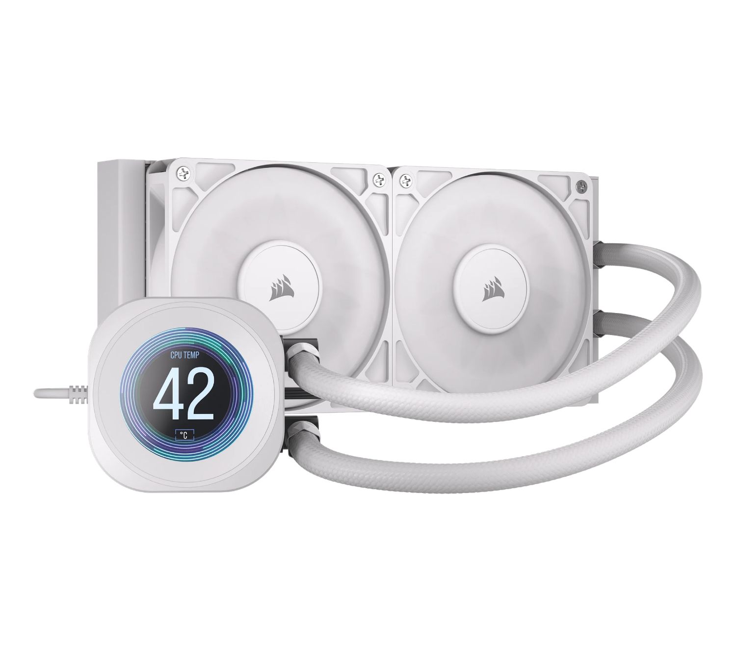 CW-9061032-WW - Refrigeraci�n L�quida Corsair Nautilus 240 RS LCD 240mm Blanco (CW-9061032-WW)