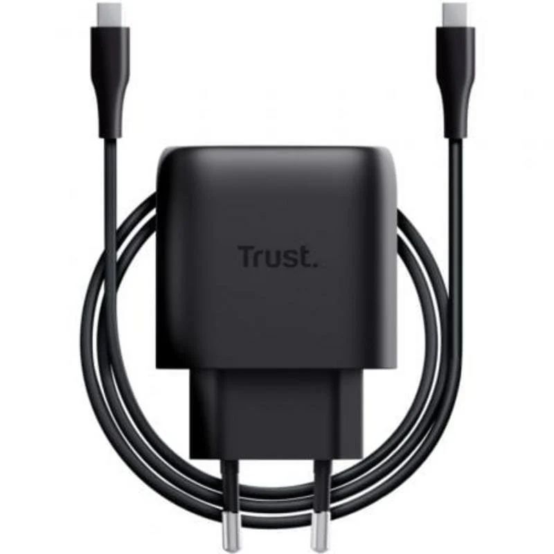 25722 - Cargador de Pared Trust Maxo GaN 45W 1xUSB-C PD 3.0/PPS para Samsung Negro (25722)
