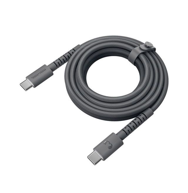 2CCC071SG - Cable Fresh N Rebel FlexWave USB-C a USB-C 60W 70cm Gris Silicona Ultraflexible Dise�o Trenzado Duradero (2CCC071SG)