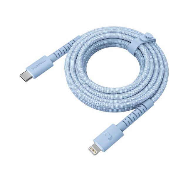 2CLC201VB - Cable Fresh N Rebel FlexWave USB-C a Lightning 2m Azul Silicona Ultraflexible Dise�o Trenzado Duradero (2CLC201VB)