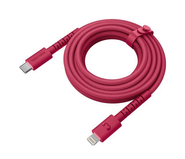 2CLC201BR - Cable Fresh N Rebel FlexWave USB-C a Lightning 2m Rojo Silicona Ultraflexible Dise�o Trenzado Duradero (2CLC201BR)