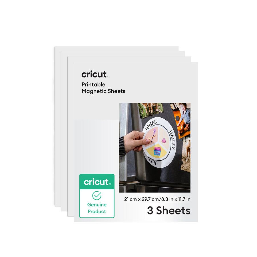 CRC-2012792 - Papel CRICUT 3Hojas Imprimibles magnticas A4 Blanco (CRC-2012792)