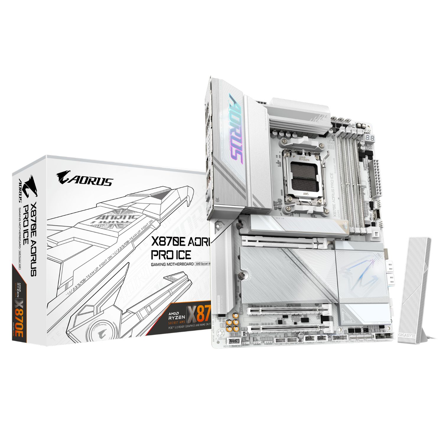 9MX87EPRE-00-10 - GIGABYTE X870E AORUS PRO ICE:(AM5) 4DDR5 M.2 4SATA3 HDMI DP ATX (9MX87EPRE-00-10)