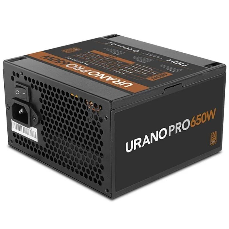 NXURPRO650BZ - Fuente NOX Urano PRO ATX 650W 12cm 80 Plus Bronze Negra (NXURPRO650BZ)