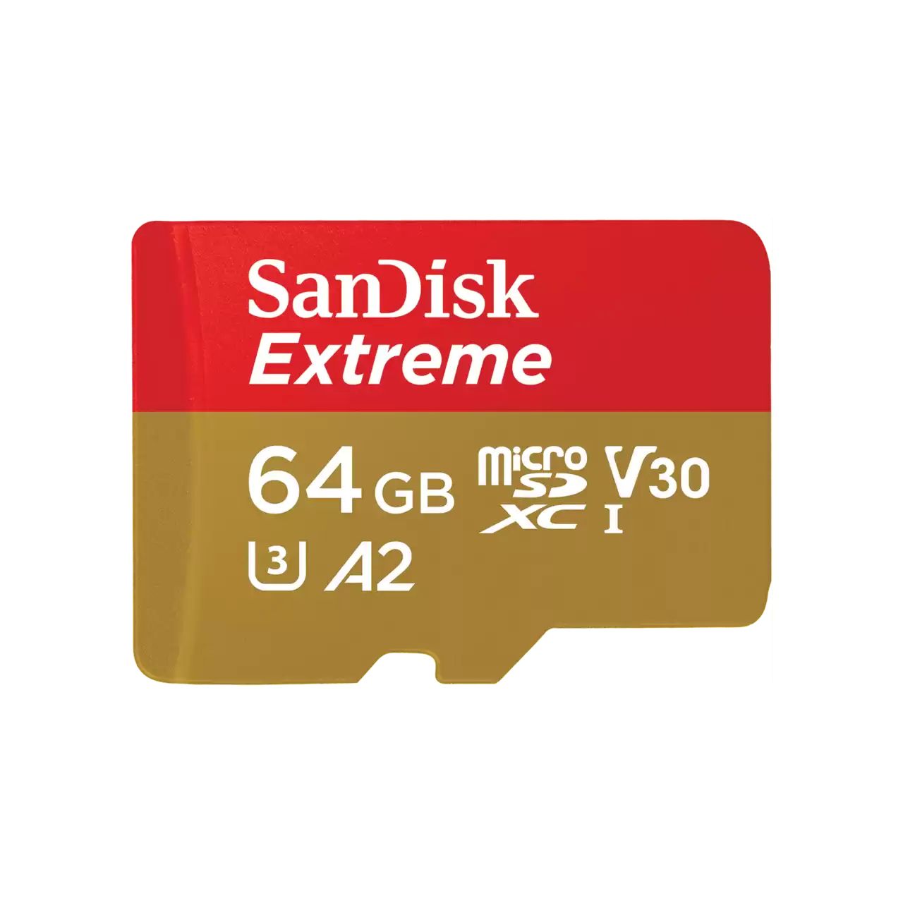 SDSQXAH-064G-GN6MA - Tarjeta Memoria Sandisk Micro SDXC Extreme 64Gb C10 V30 UHS-I Class 3 (U3) Lectura 160 Mb/s Escritura 60 Mb/s + Adaptador SD (SDSQXAH-064G-GN6MA)