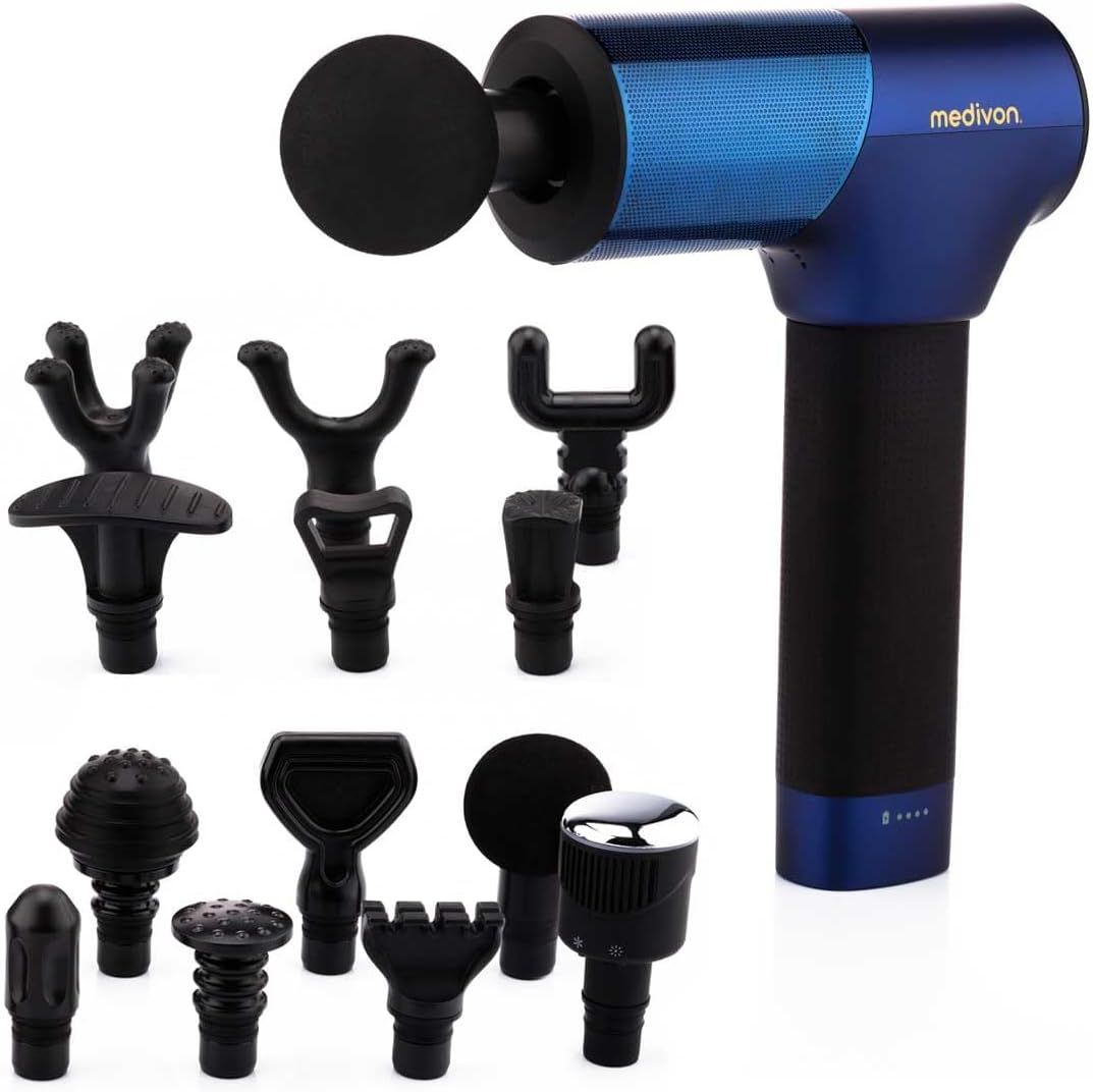 ELITPULSE - Masajeador Medivon ELITPULSE Terapia de percusi�n, Reduce la hinchaz�n y celulitis, Favorece la recuperaci�n tras el ejercicio y lesiones, Inal�mbrico, Incluye estuche resistente.