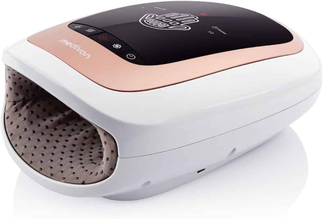 HAND - Masajeador de manos Medivon HAND, Masaje con coj�n de aire para manos cansadas y doloridas, 6programas y 6intensidades, Temporizador,Forro interior de tela extra�ble y lavable.