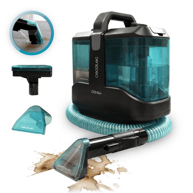 A01_EU01_115423 - Limpiatapicer�as Cecotec Conga 3000 Carpet&Spot Clean Max, 450 W y 13 kPa de potencia. Dise�o compacto. Dep�sito de agua limpia de 1000 ml y de agua sucia de 550 ml. Spray pulverizador. (A01_EU01_115423)