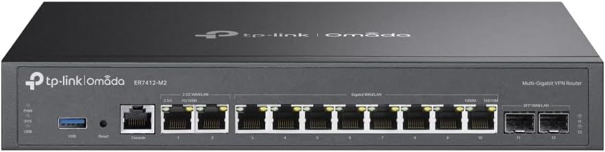 ER7412-M2 - Router VPN TP-LINK Omada Ethernet WAN SPF Compatible con m�dem Usb 3G/4G (ER7412-M2)
