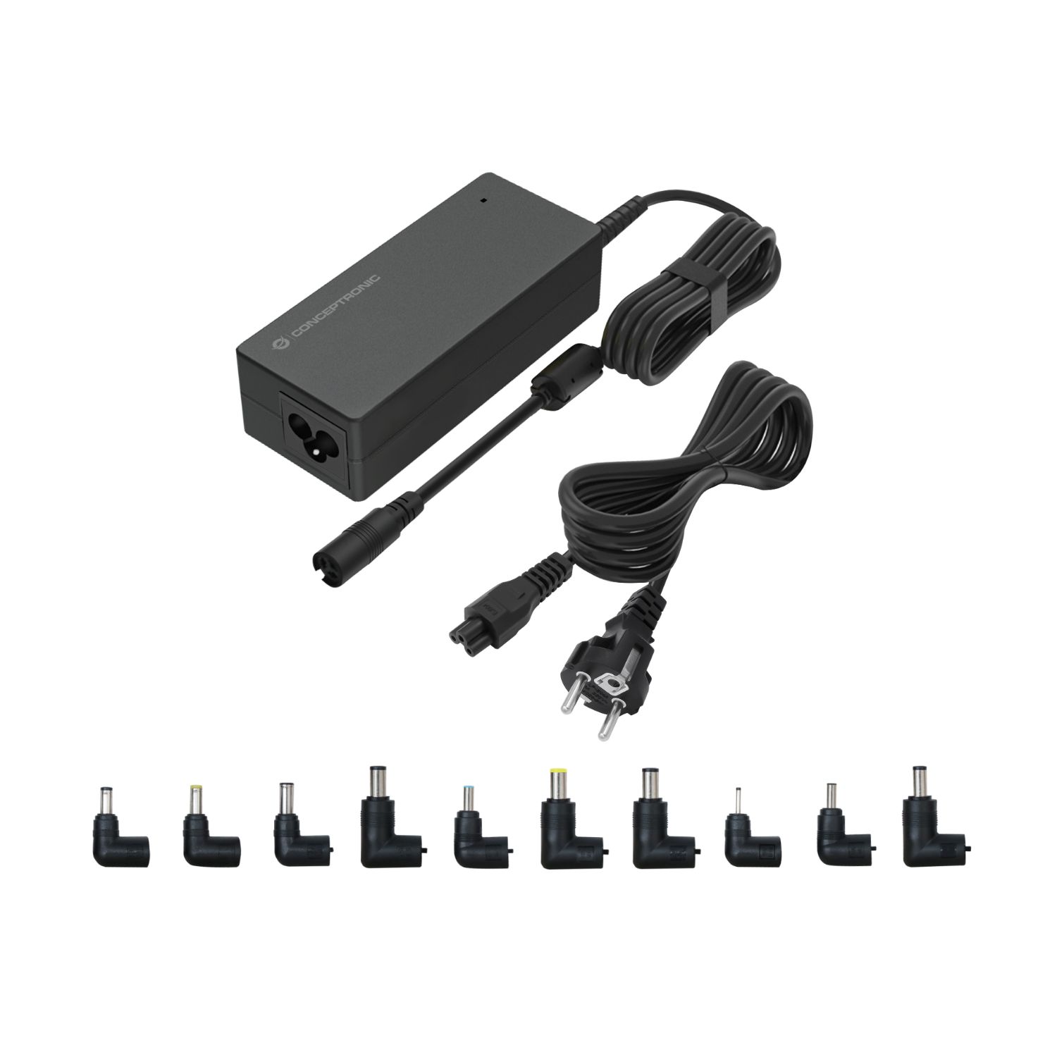 OZUL08B10 - Cargador Conceptronic para port�til 90W 15-20V con diez conectores intercambiables incluidos. (OZUL08B10)