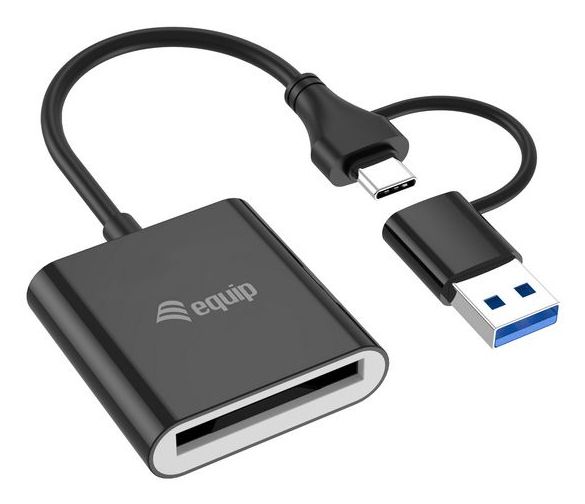 245461 - Lector Tarjetas EQUIP de tipo B USB-C + Adaptador USB-A Lectura 900 Mb/s Escritura 900 Mb/s Negro (245461)