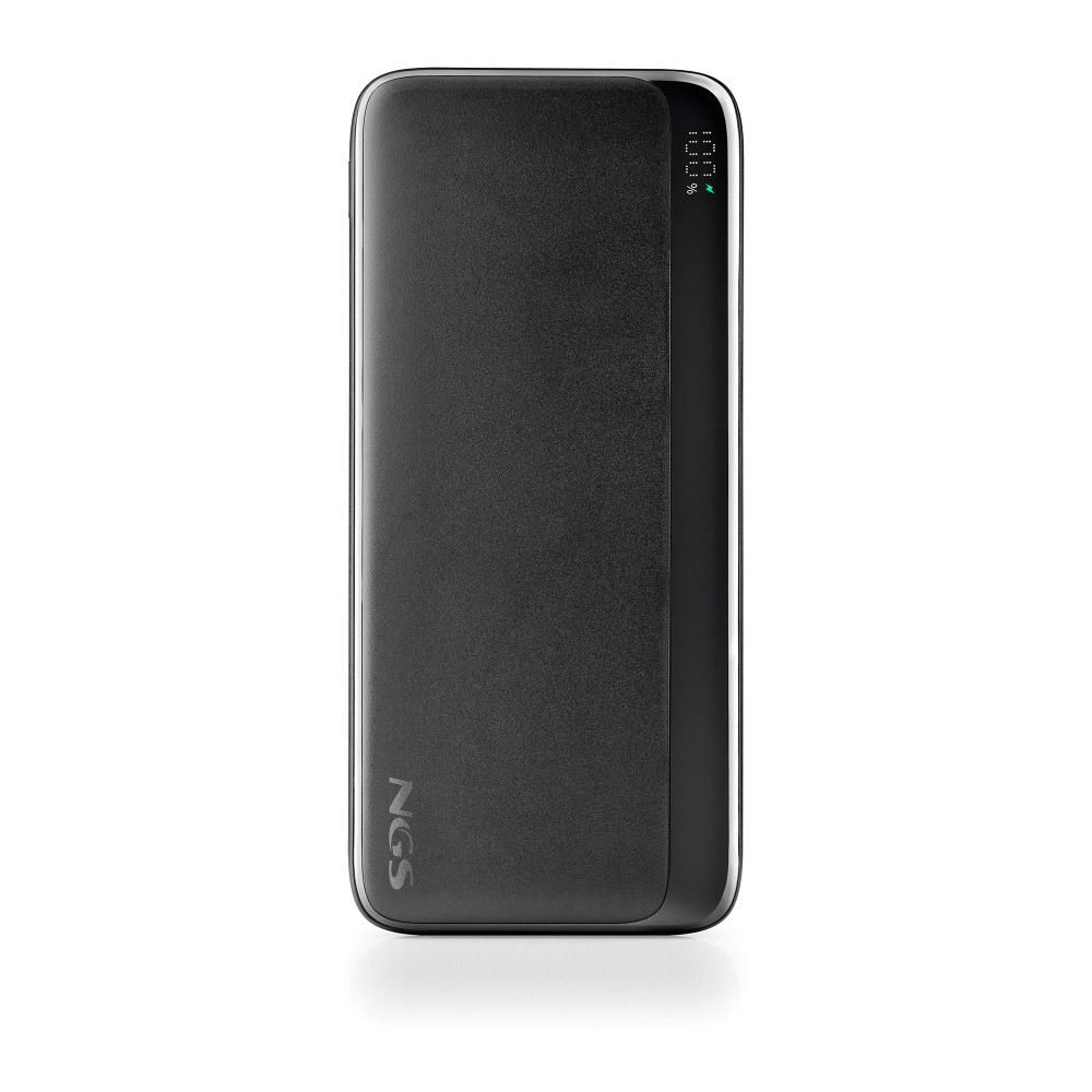 QUIZ10 - PowerBank NGS 10000mAh, carga r�pida PD2.0 22.5w, entrada 2Usb-C, salida Usb-C Usb-A, Negro. (QUIZ10)