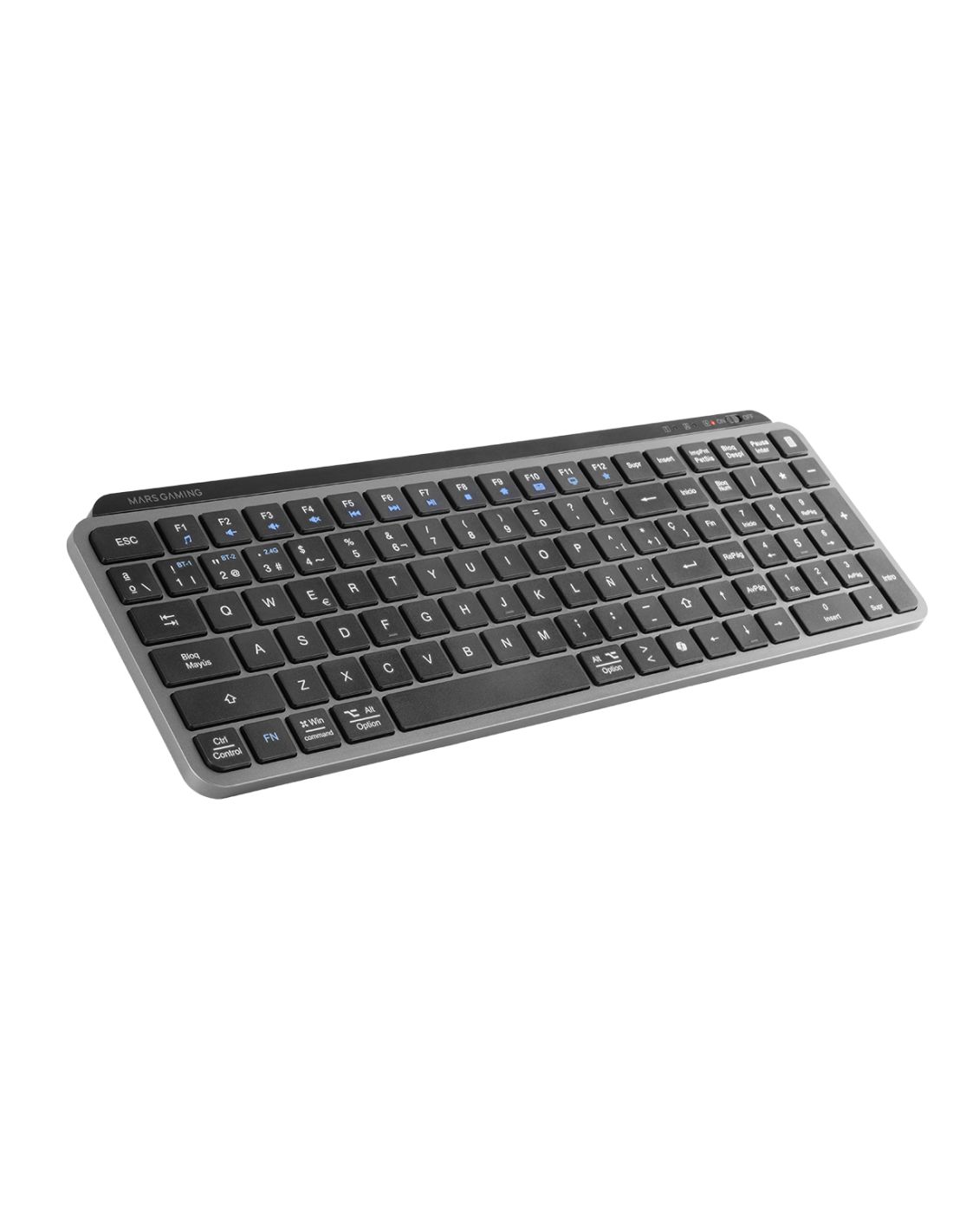 MKSILENKEYSES - Teclado Mars Gaming 2.4GHz/Bluetooth 5.1 Negro (MKSILENKEYSES)