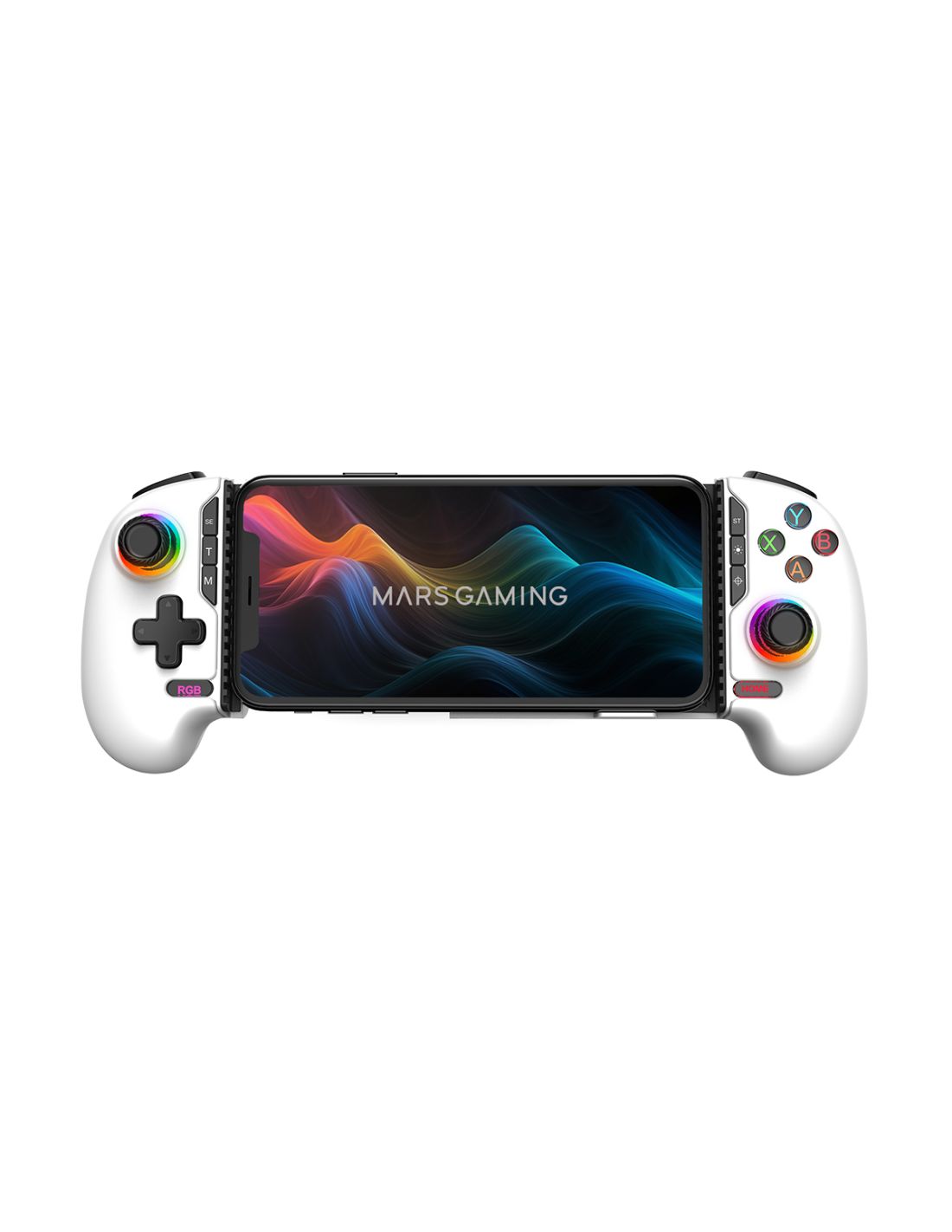 MGPXPROW - GamePad Mars Gaming LCD Bluetooth 5.0 PS4/Switch/Switch 2/PC/Android/iOS Blanco (MGPXPROW)