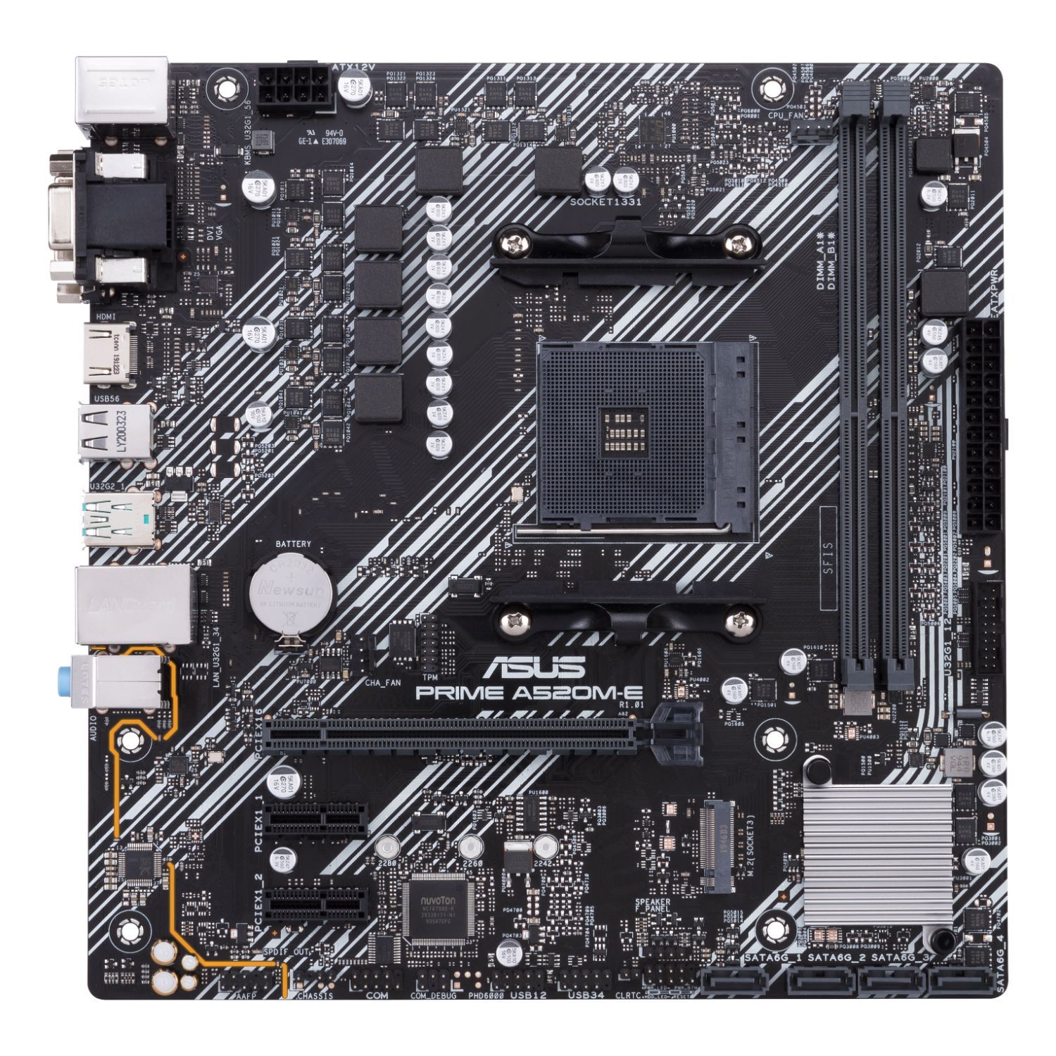 90MB1510-M0EAYC - Placa base ASUS PRIME A520M-E/CSM: (AM4) 2DDR4 USB HDMI VGA DVI-D RJ45 mATX 7.1 Ethernet (90MB1510-M0EAYC)
