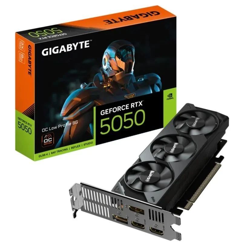 9VN5050O8L-00-G10 - Gigabyte GV-N5050OC-8G Geforce RTX5050 OC Low Profile 8G, 8Gb DDR6 2HDMI 2DP (9VN5050O8L-00-G10)
