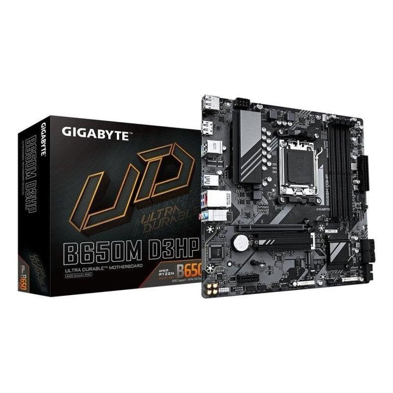 OUT8321 - Placa base GIGABYTE B650M D3HP:(AM5) 4DDR5 SATA3 USB HDMI DP mATX (OUT8321). Buen estado. Reparada f�brica. Completa. (OUTLET)