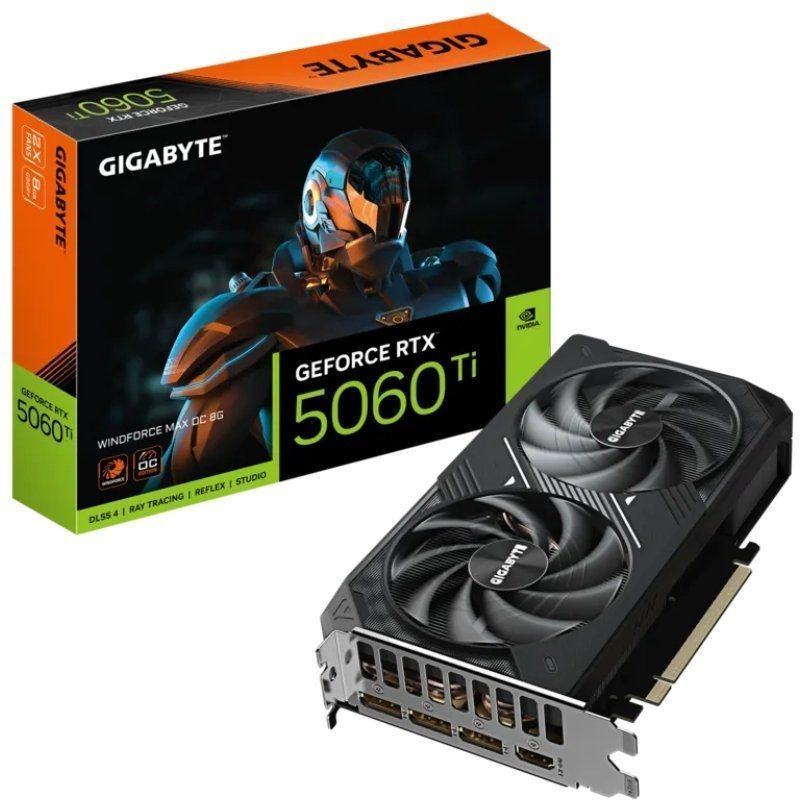 GIG-GF RTX5060TI WF M OC 8G - Tarjeta Gr�fica GIGABYTE GeForce RTX 5060 Ti WindForce OC 8Gb GDDR7 PCIe 5.0 DirectX 12 OpenGl 4.6 (9VN506TWX8-00-G10)