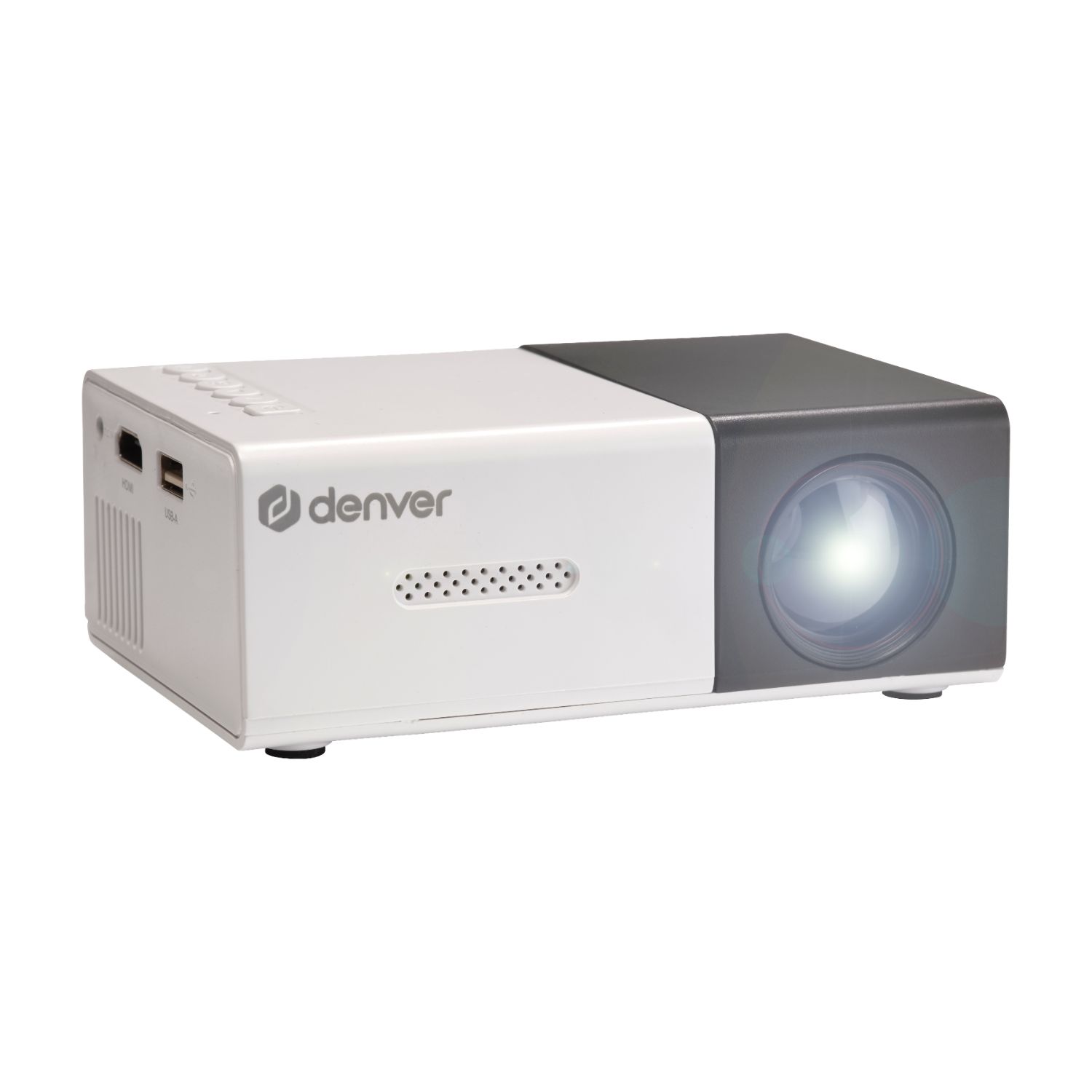 PR-1000 - Miniproyector DENVER 30L FHD Nativo HDMI USB-A/C Blanco/Gris (PR-1000)
