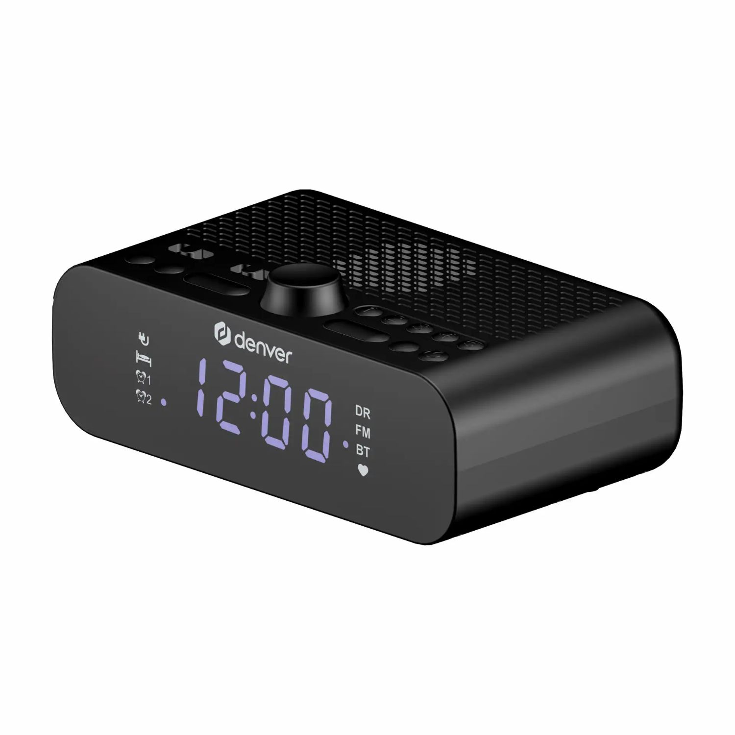 CRD-515 - Radio Reloj DENVER DAB+/FM Bluetooth Alarma Dual Carga USB-C Negro (CRD-515)