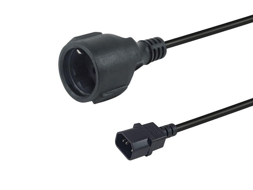 EQ112106 - Cable de Alimentaci�n EQUIP C14/M a Schuko/H 0.25m Negro (EQ112106)