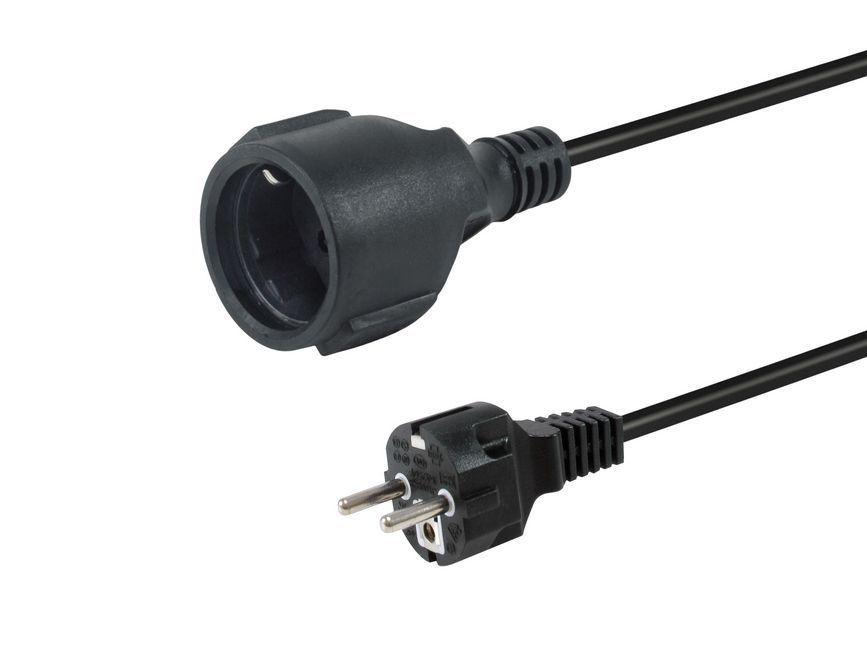 EQ112180 - Cable de Alimentaci�n EQUIP Schuko/M a Schuko/H 1.8m Negro (EQ112180)