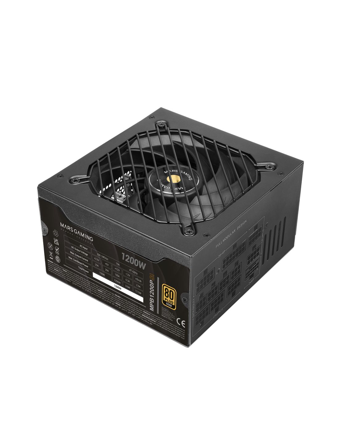 MPB1200PSI - Fuente Mars Gaming ATX 1200W 80+ Gold Negra (MPB1200PSI)