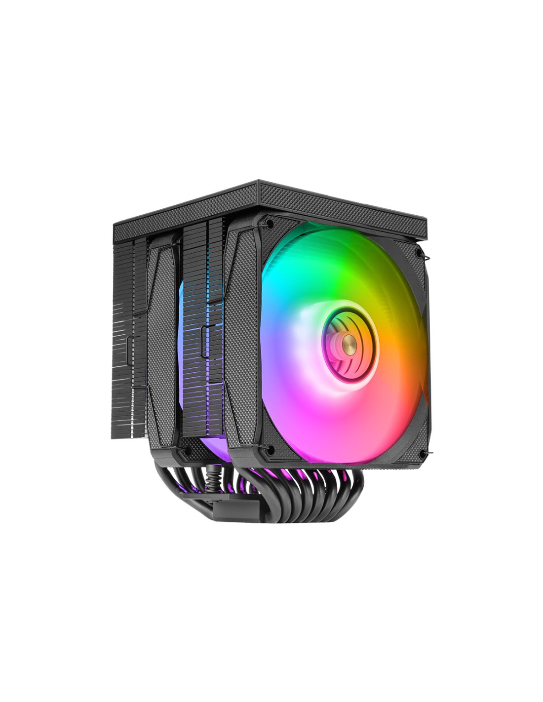 MCPULCDPRO - Ventilador CPU Mars Gaming Disipador 380W, 2x120mm, 8xHeatpipes, pantalla LCD XL, Negro.(MCPULCDPRO)